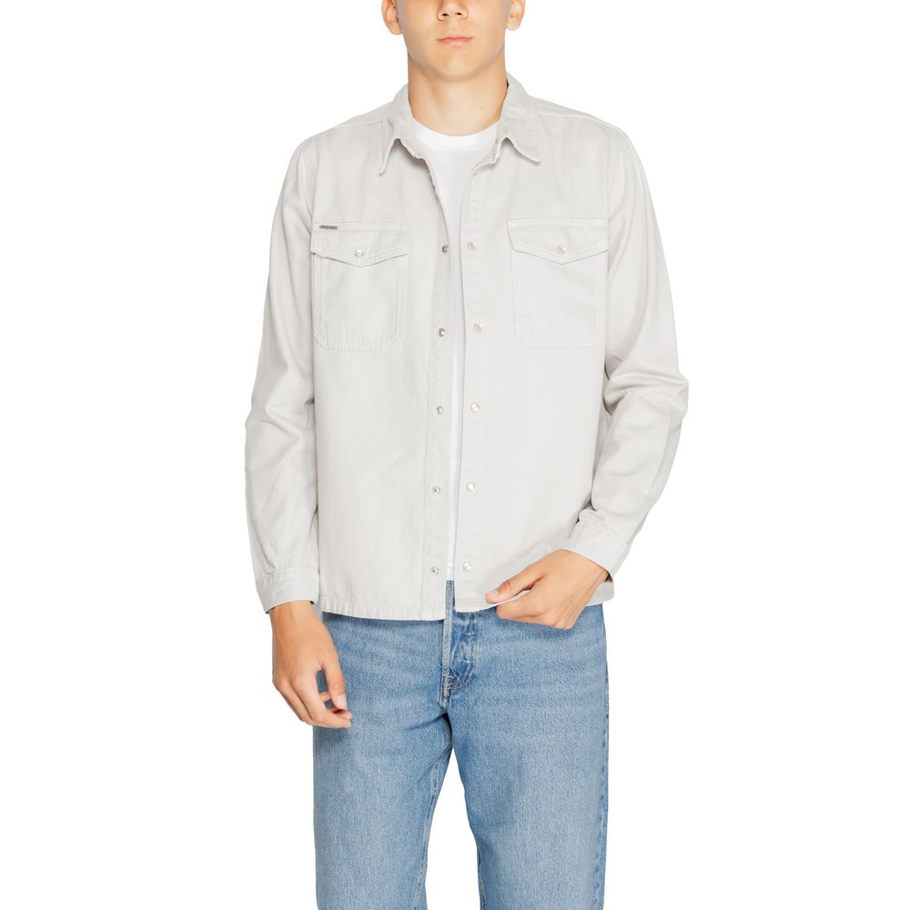 Antony Morato Gray Cotton Shirt Antony Morato