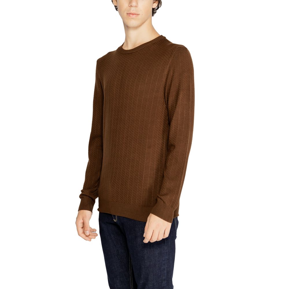Antony Morato Brown Viscose Sweater Antony Morato