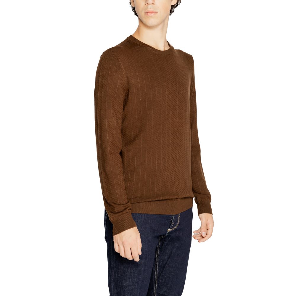 Antony Morato Brown Viscose Sweater Antony Morato