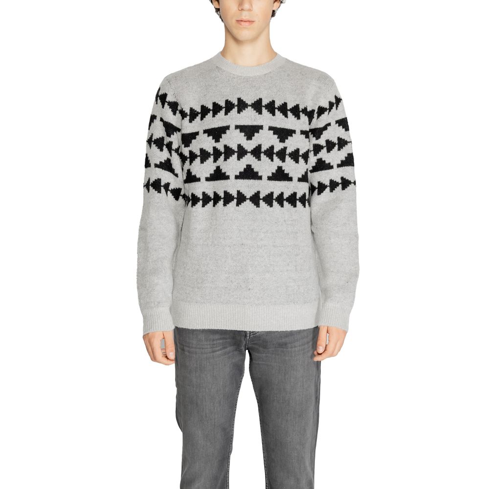 Antony Morato Gray Marabou Sweater Antony Morato