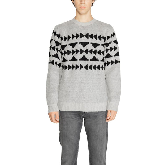 Antony Morato Gray Marabou Sweater Antony Morato