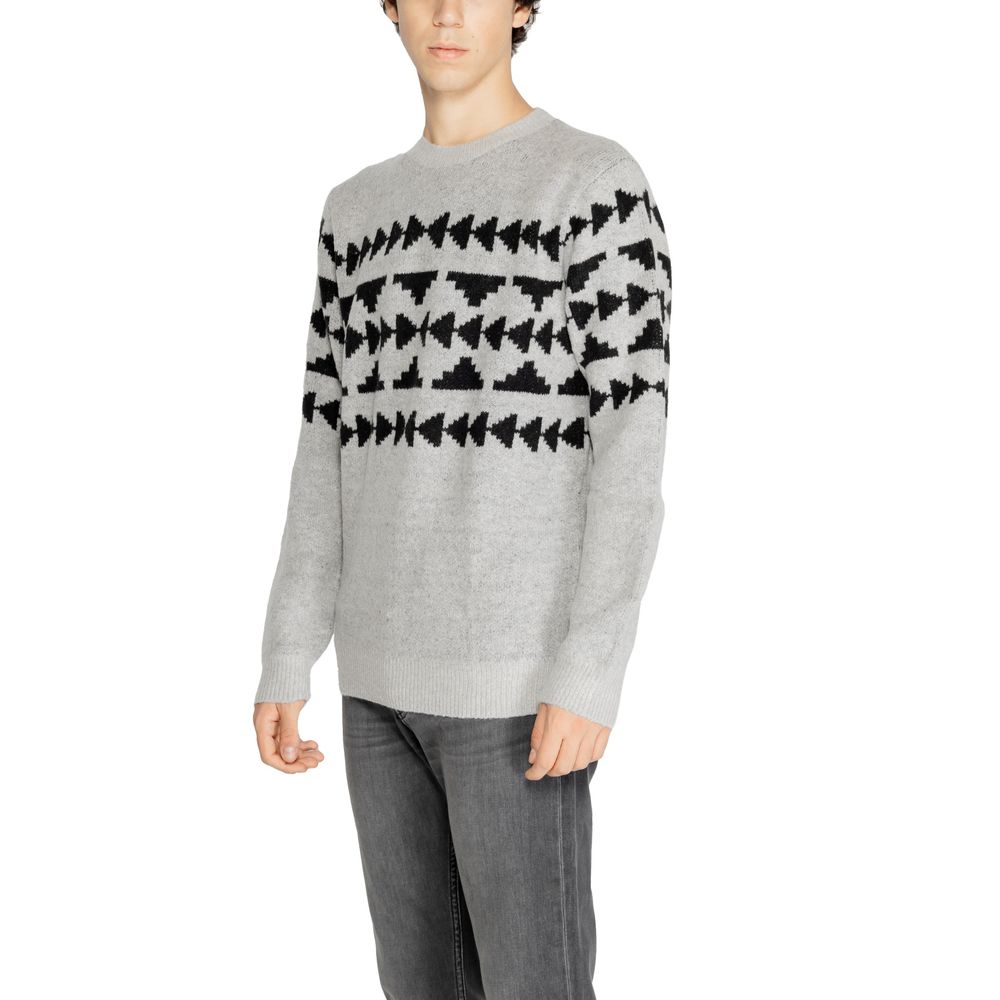 Antony Morato Gray Marabou Sweater Antony Morato