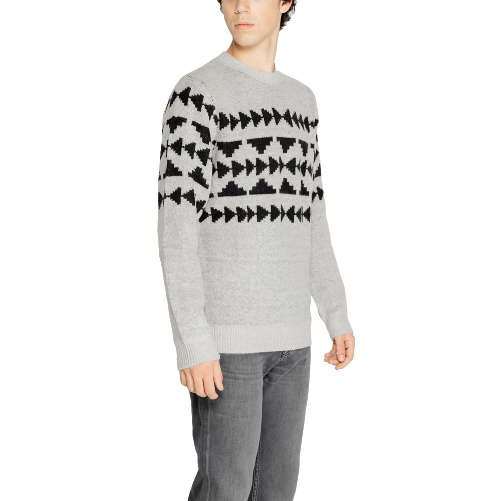 Antony Morato Gray Marabou Sweater Antony Morato