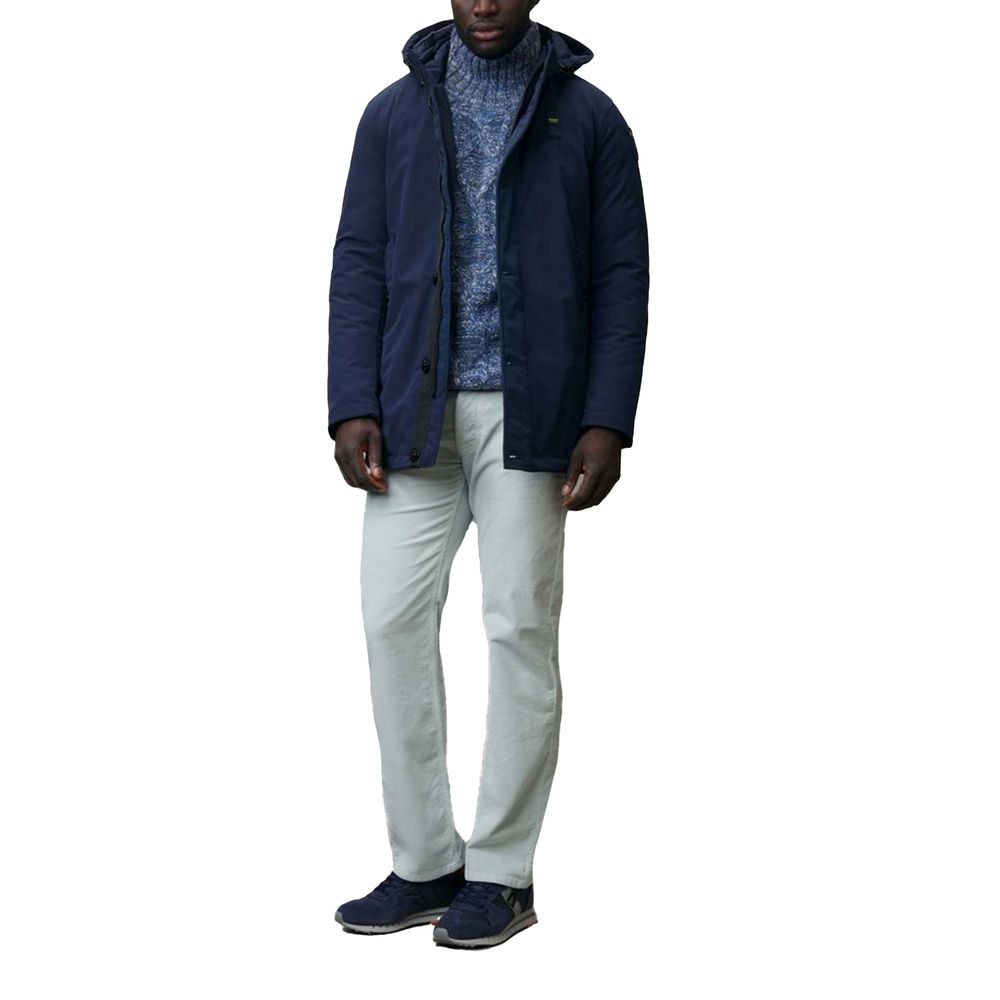 Blauer Blue Polyethylene Parka Blauer