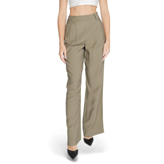 Morgan De Toi Green Cotton Pant Morgan De Toi