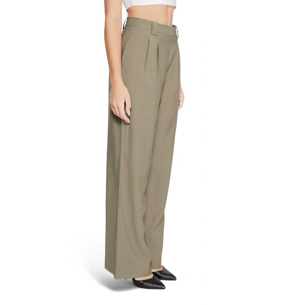 Morgan De Toi Green Cotton Pant Morgan De Toi