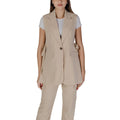 B.Young Beige Polyester Waistcoat - Eljoys Fashion 