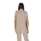B.Young Beige Polyester Waistcoat - Eljoys Fashion 