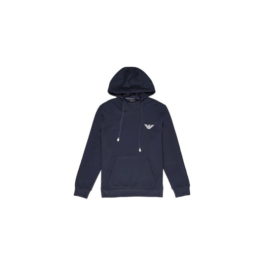 Emporio Armani Underwear Blue Cotton Hoody Emporio Armani Underwear