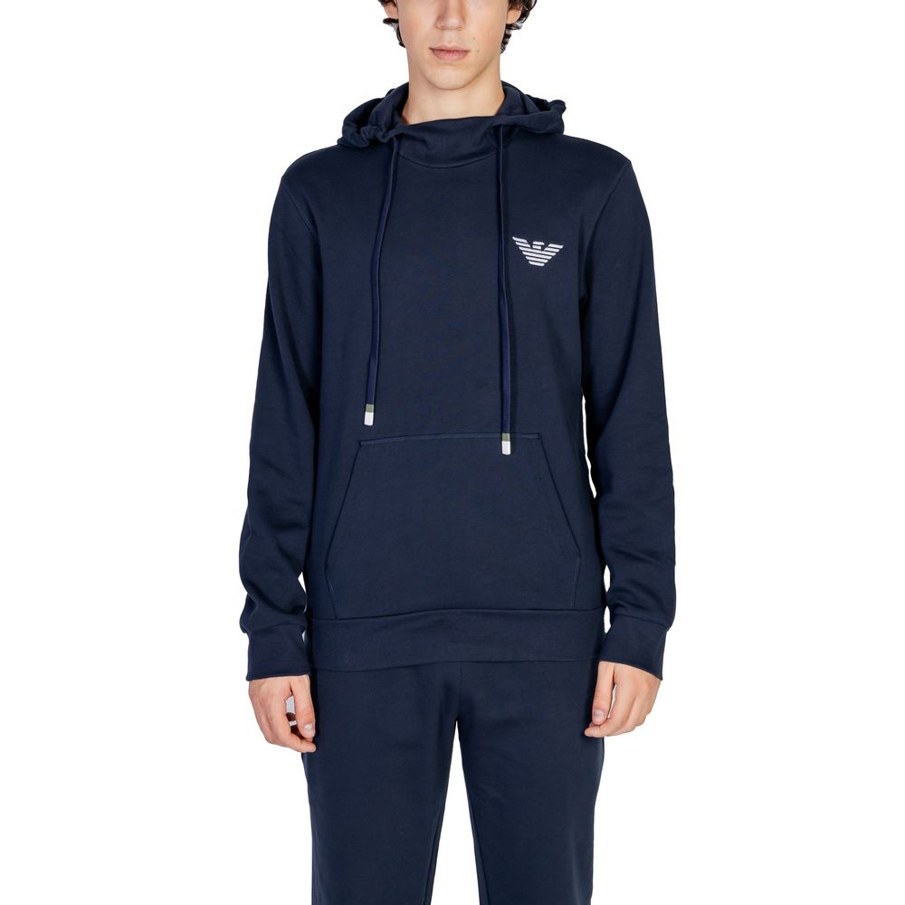 Emporio Armani Underwear Blue Cotton Hoody Emporio Armani Underwear