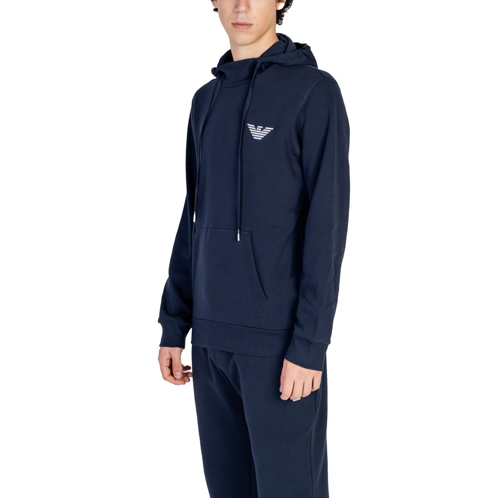 Emporio Armani Underwear Blue Cotton Hoody Emporio Armani Underwear