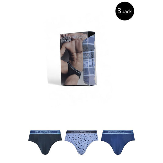 Emporio Armani Underwear Blue Cotton Briefs Emporio Armani Underwear