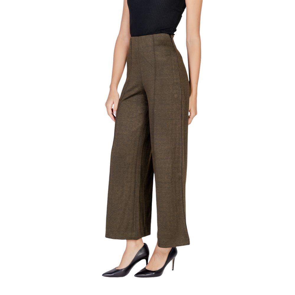 ICHI Green Polyester Pant ICHI