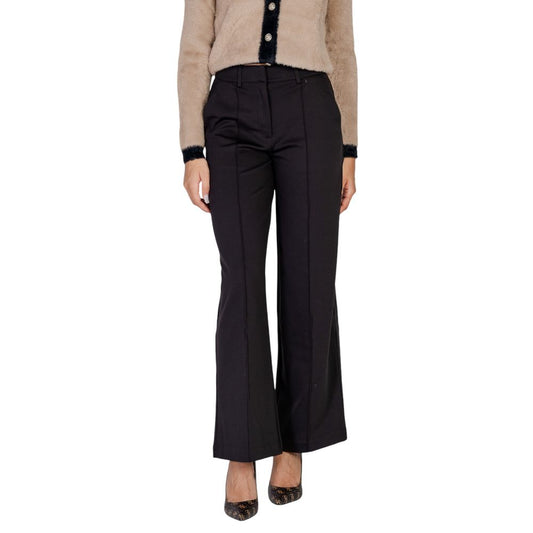 ICHI Black Polyester Pant ICHI