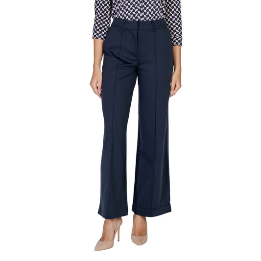 ICHI Blue Polyester Pant ICHI