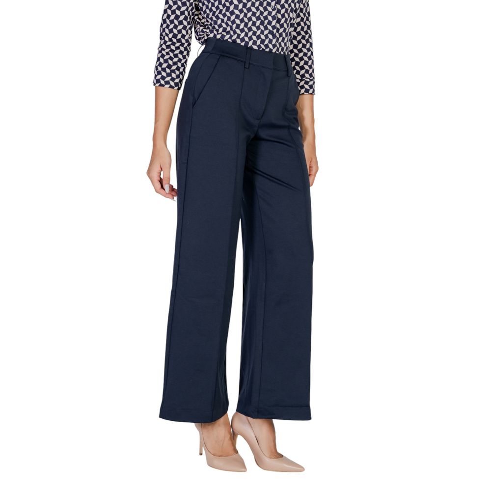 ICHI Blue Polyester Pant ICHI