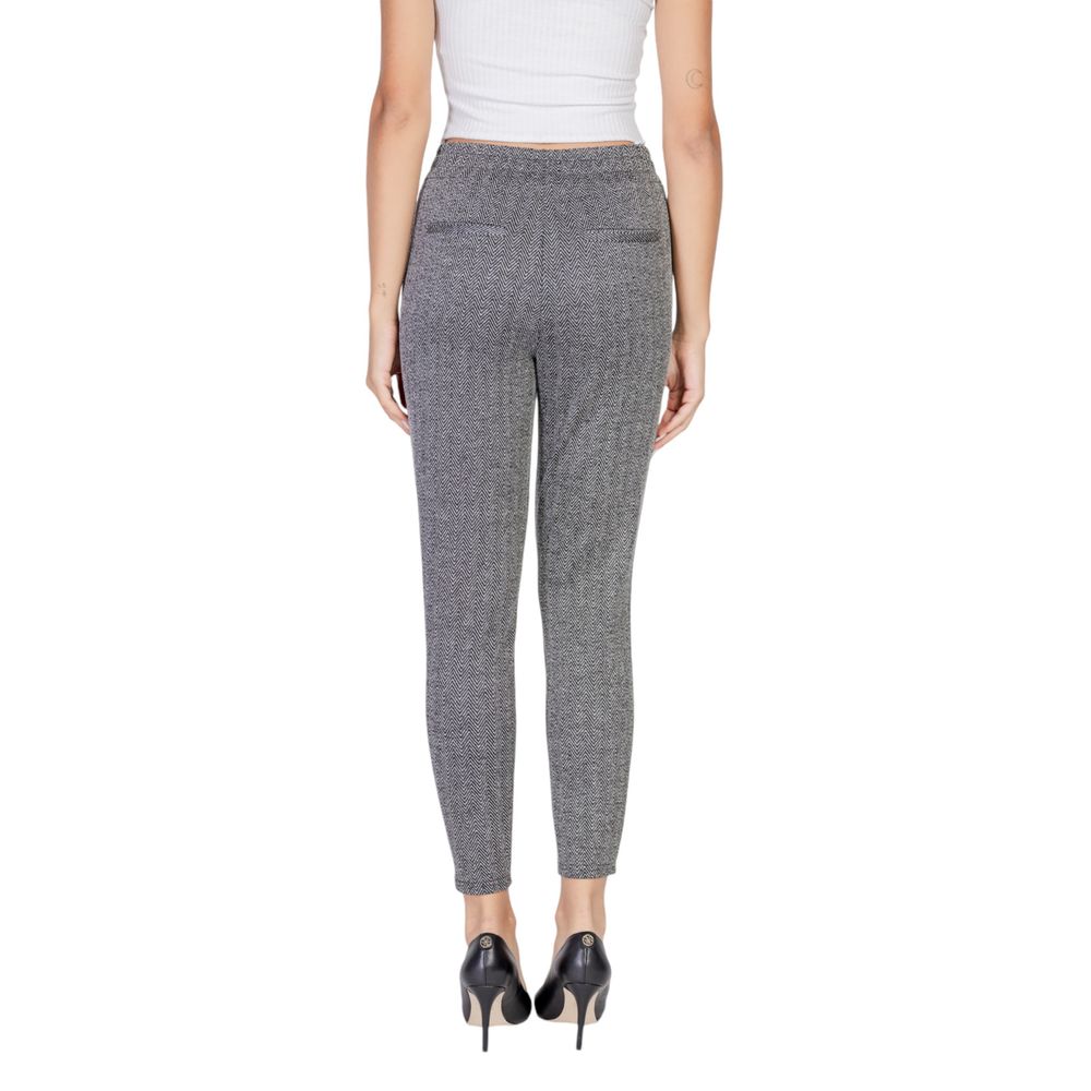 ICHI Black Polyester Skinny Pant ICHI