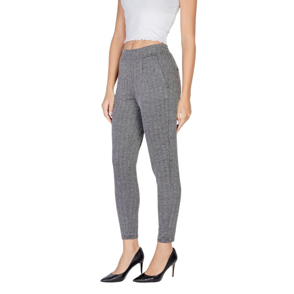 ICHI Black Polyester Skinny Pant ICHI