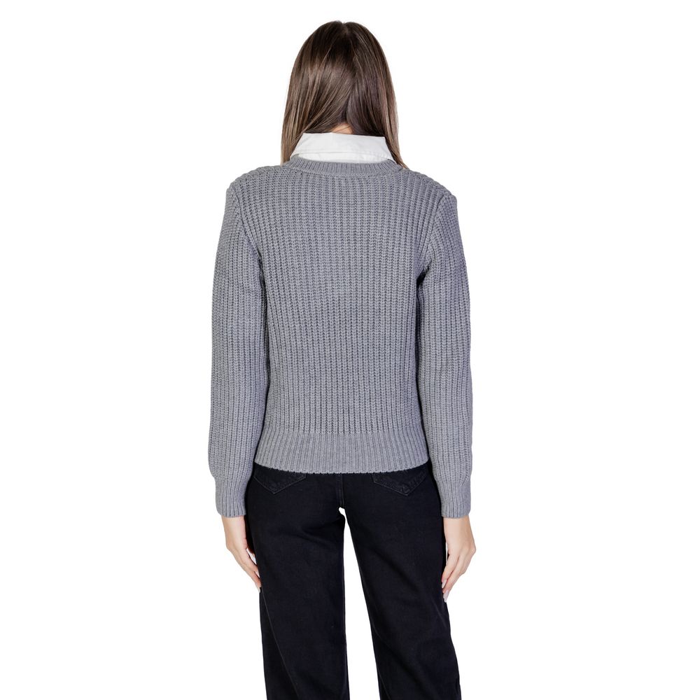Morgan De Toi Gray Viscose Sweater Morgan De Toi