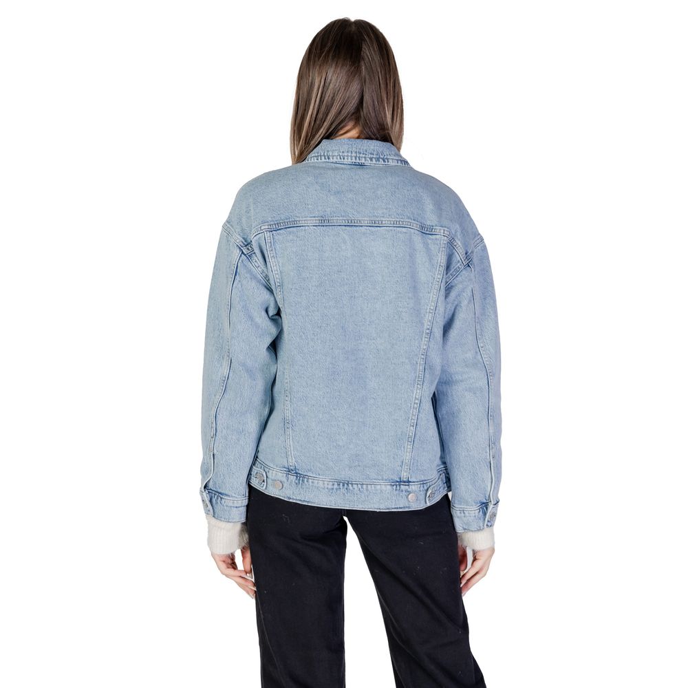 Vero Moda Light Blue Cotton Jackets & Coat Vero Moda