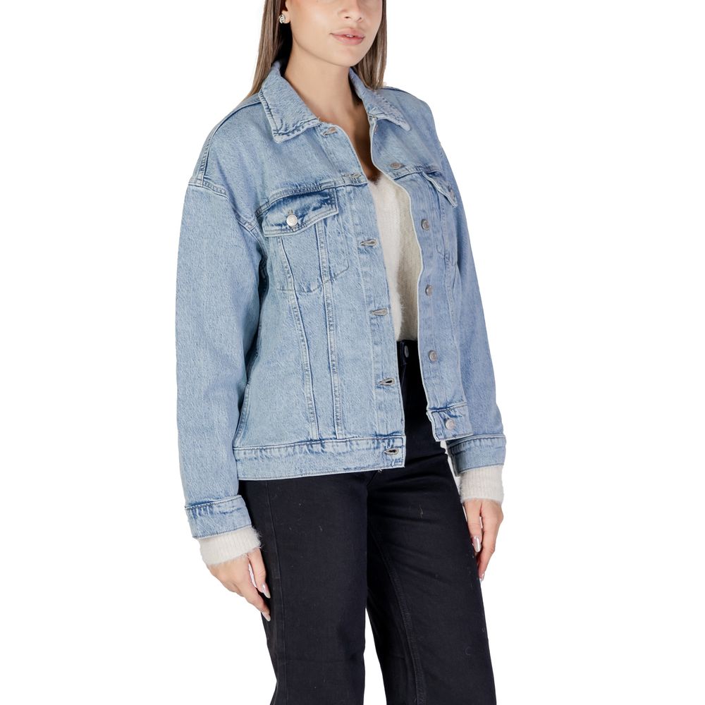 Vero Moda Light Blue Cotton Jackets & Coat Vero Moda