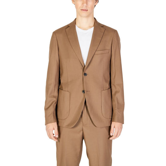 Hamaki-Ho Beige Polyester Blazer Hamaki-Ho