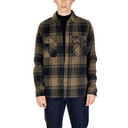 Only & Sons Green Cotton Jackets And Coat