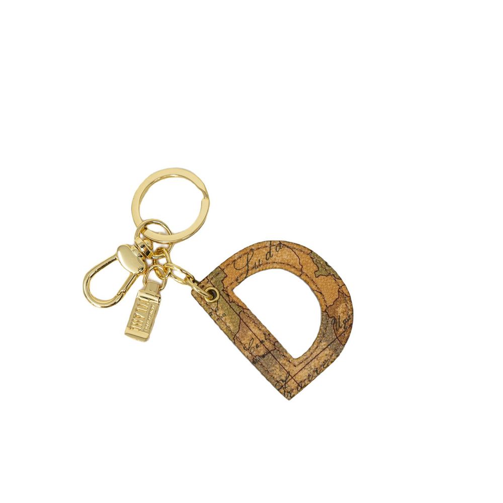Alviero Martini Prima Classe Beige Leather Keychain Alviero Martini Prima Classe
