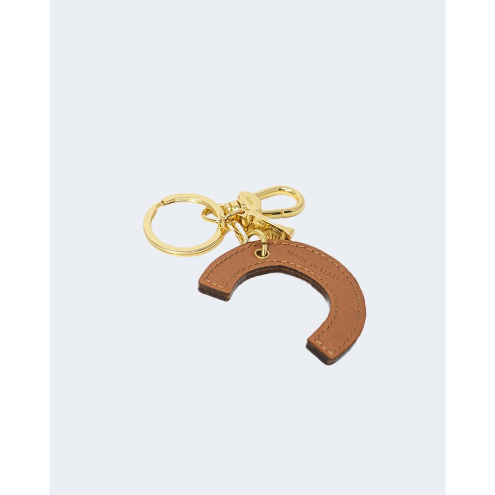 Alviero Martini Prima Classe Beige Leather Keychain Alviero Martini Prima Classe