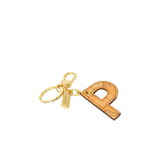 Alviero Martini Prima Classe Beige Leather Keychain Alviero Martini Prima Classe