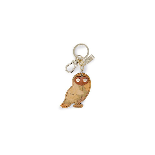 Alviero Martini Prima Classe Beige Leather Keychain Alviero Martini Prima Classe