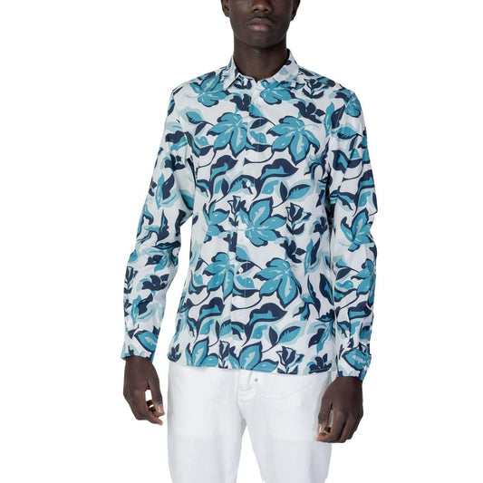 Antony Morato Blue Viscose Shirt Antony Morato