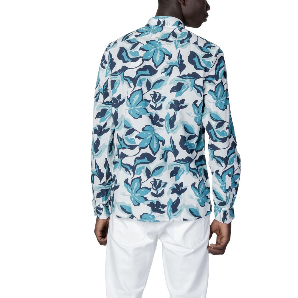 Antony Morato Blue Viscose Shirt Antony Morato