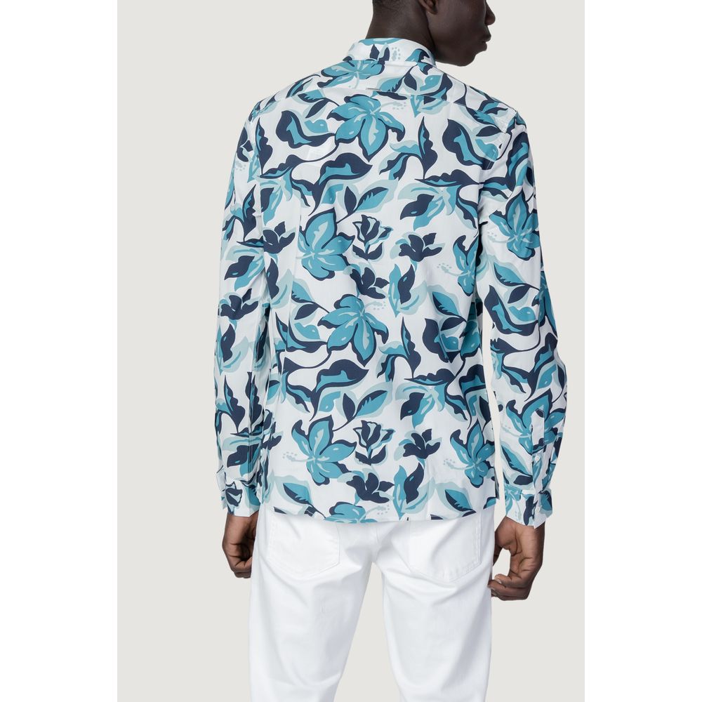 Antony Morato Blue Viscose Shirt Antony Morato