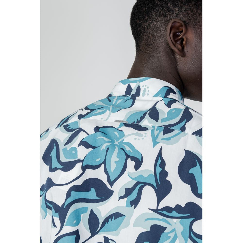 Antony Morato Blue Viscose Shirt Antony Morato