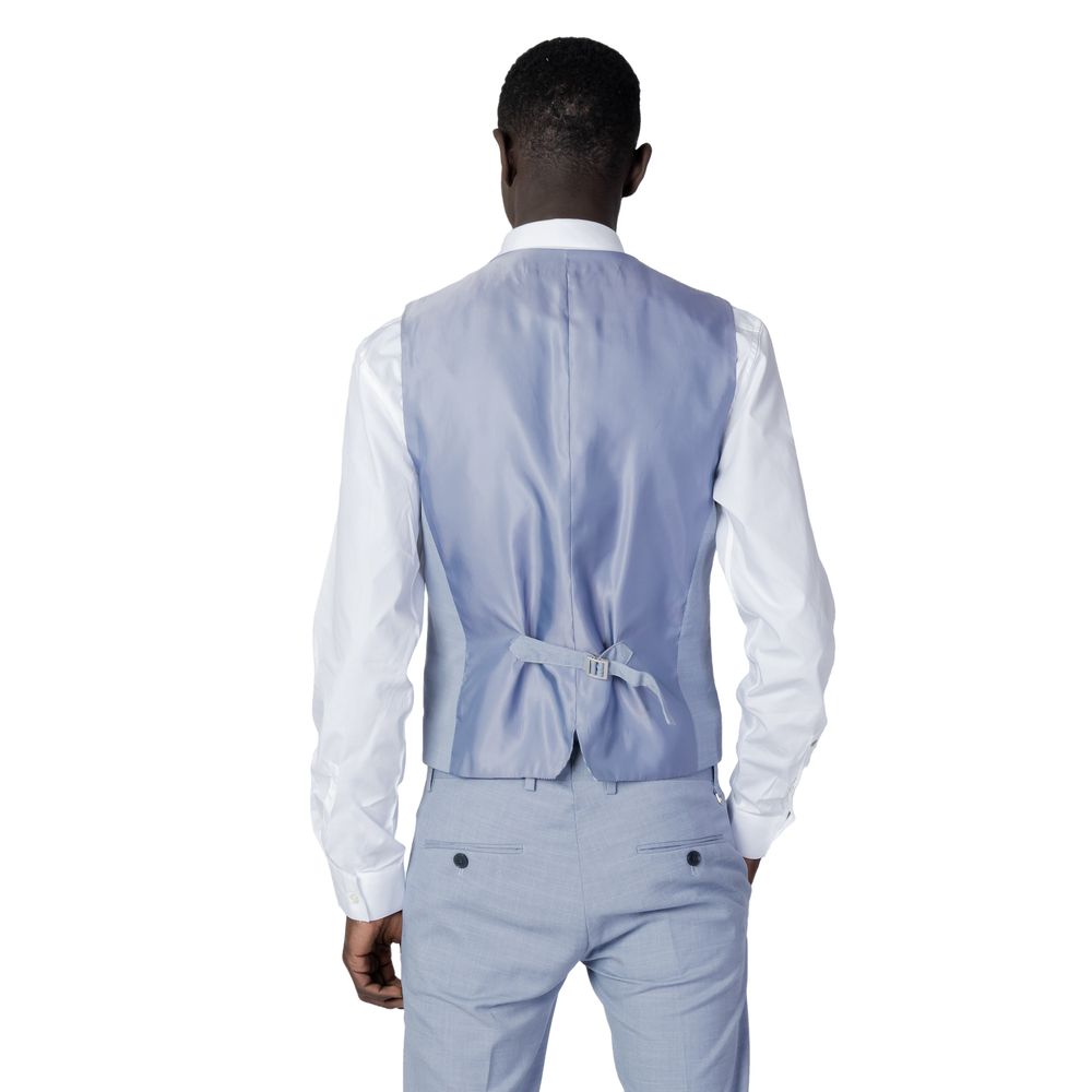 Antony Morato Blue Polyester Waistcoat Antony Morato