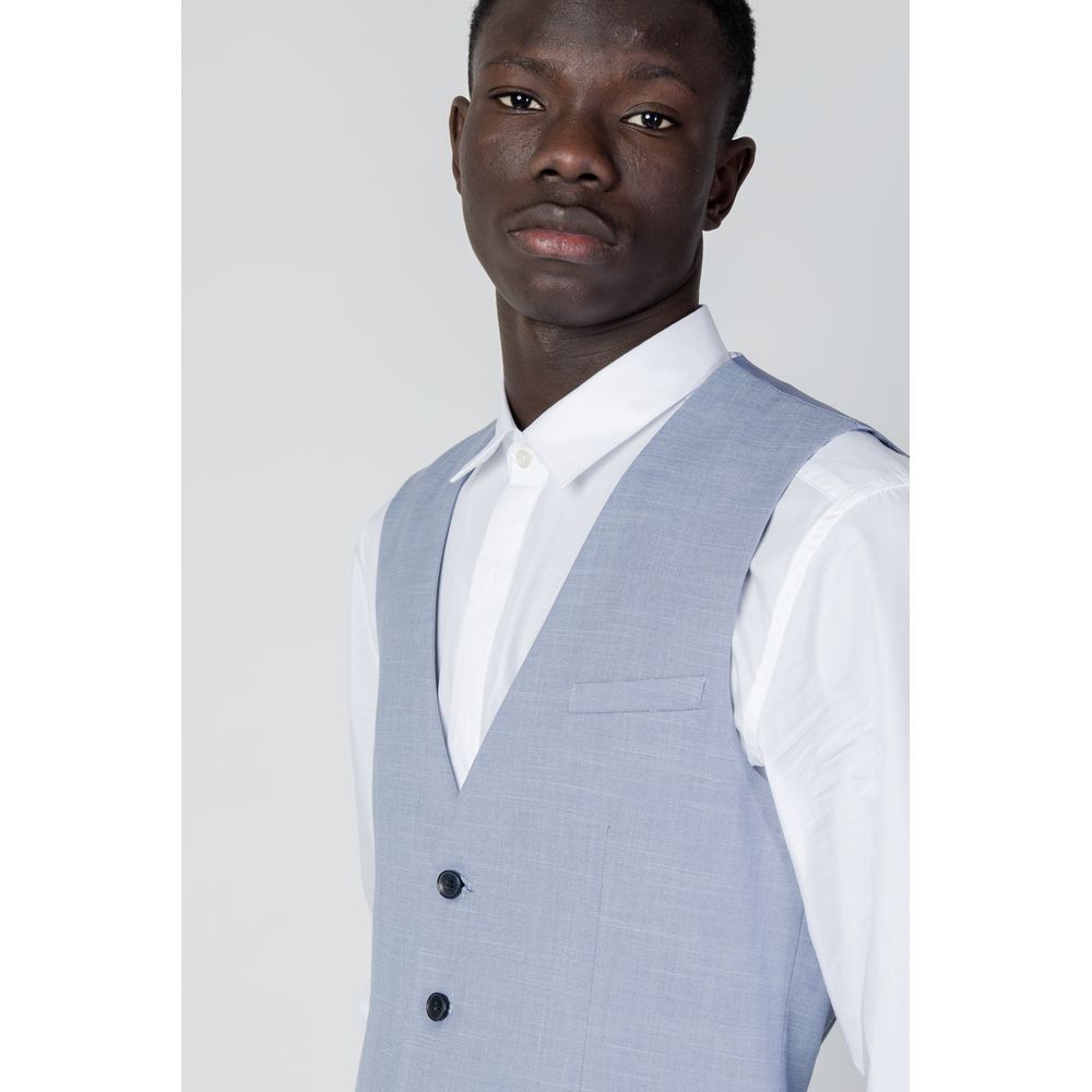 Antony Morato Blue Polyester Waistcoat Antony Morato