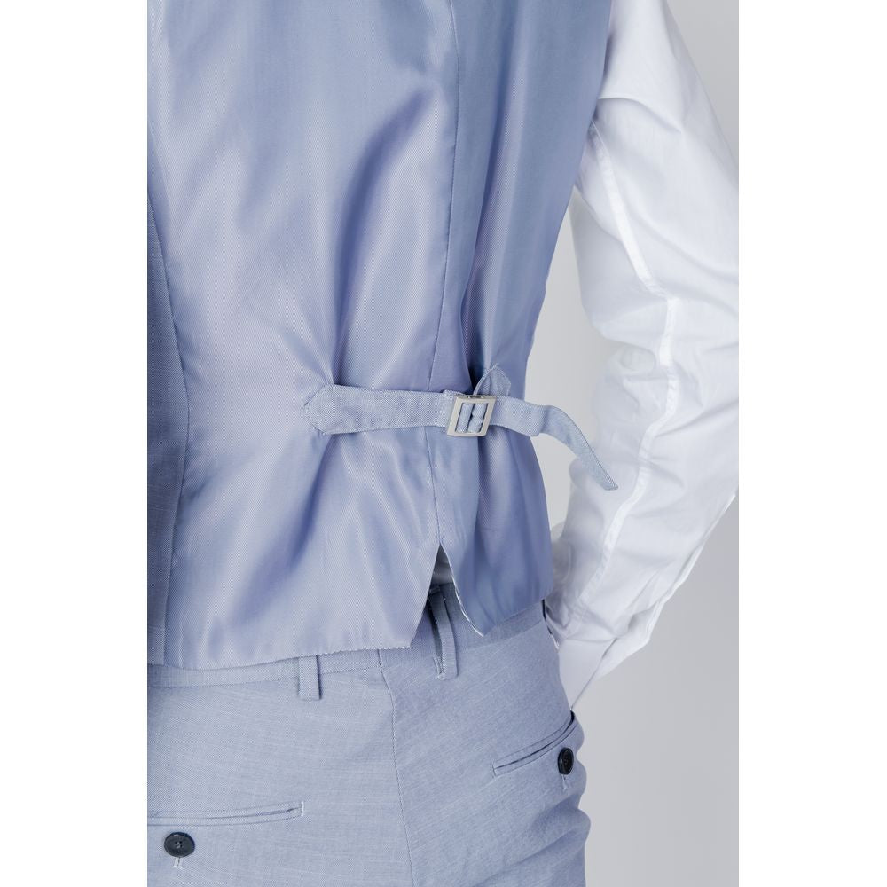 Antony Morato Blue Polyester Waistcoat Antony Morato