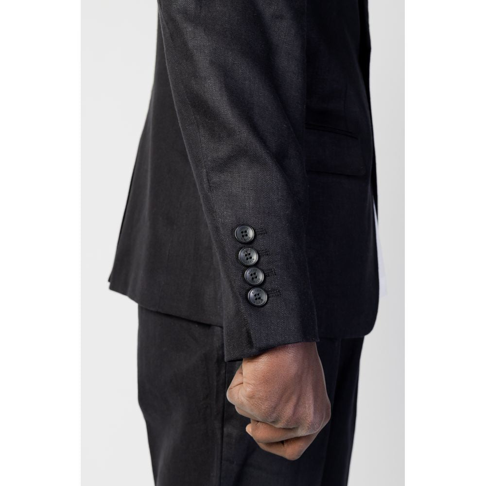 Antony Morato Black Linen Blazer Antony Morato