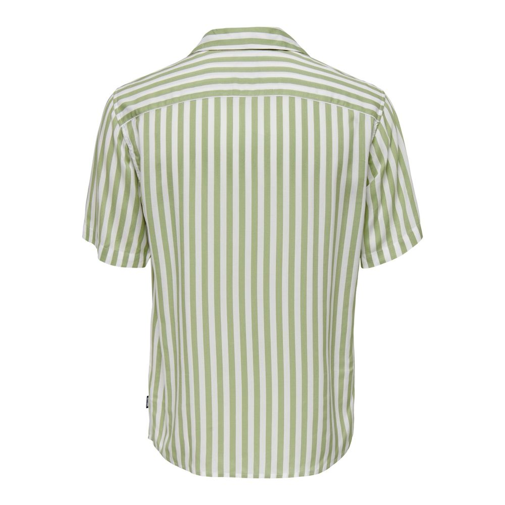 Only & Sons Green Viscose Shortsleeve Only & Sons