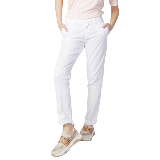 Blauer White Cotton Pant Blauer