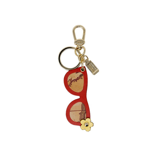 Alviero Martini Prima Classe Beige Leather Keychain Alviero Martini Prima Classe