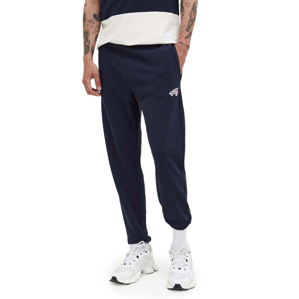 Tommy Hilfiger Jeans Blue Cotton Joggers Workout Pants Tommy Hilfiger Jeans