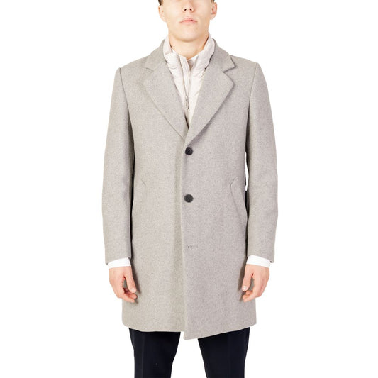 Antony Morato Gray Polyester Coat Antony Morato