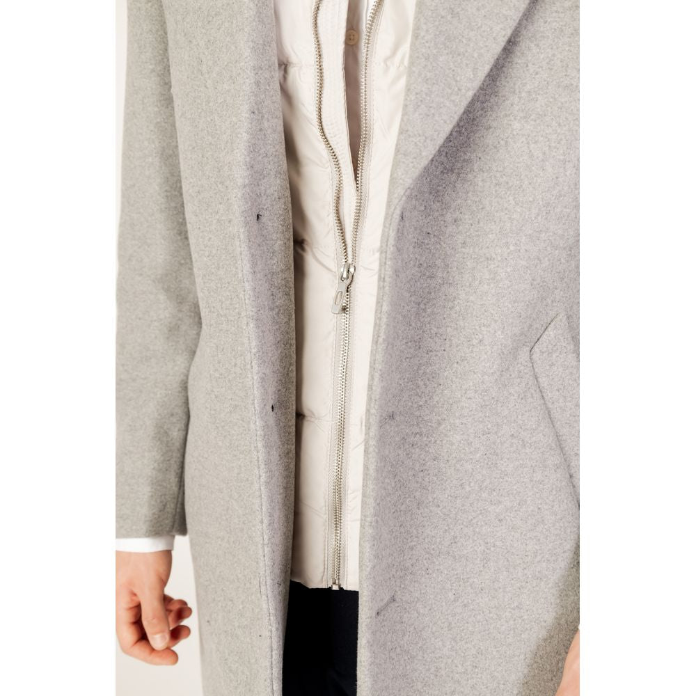 Antony Morato Gray Polyester Coat Antony Morato