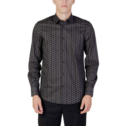 Antony Morato Gray Cotton Shirt Antony Morato
