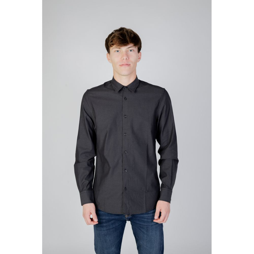 Antony Morato Gray Cotton Shirt Antony Morato