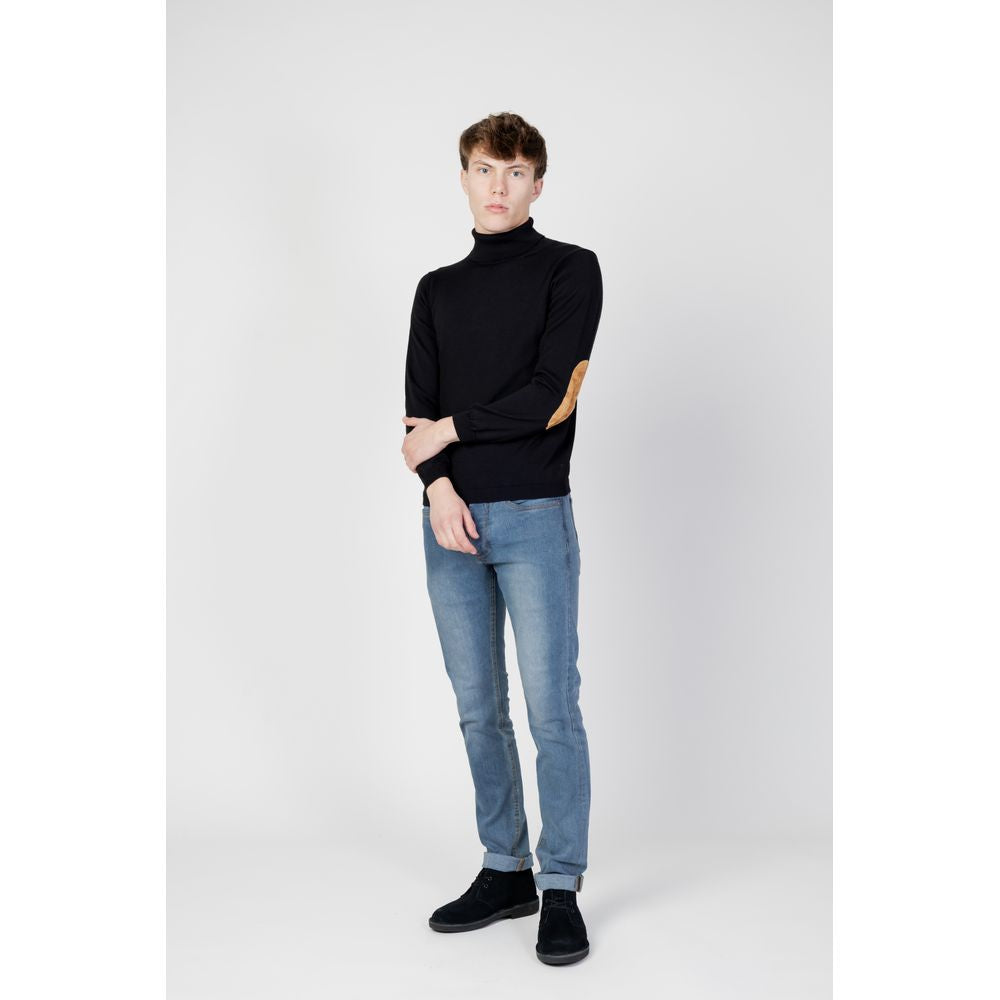 Alviero Martini Prima Classe Black Viscose Turtleneck Alviero Martini Prima Classe