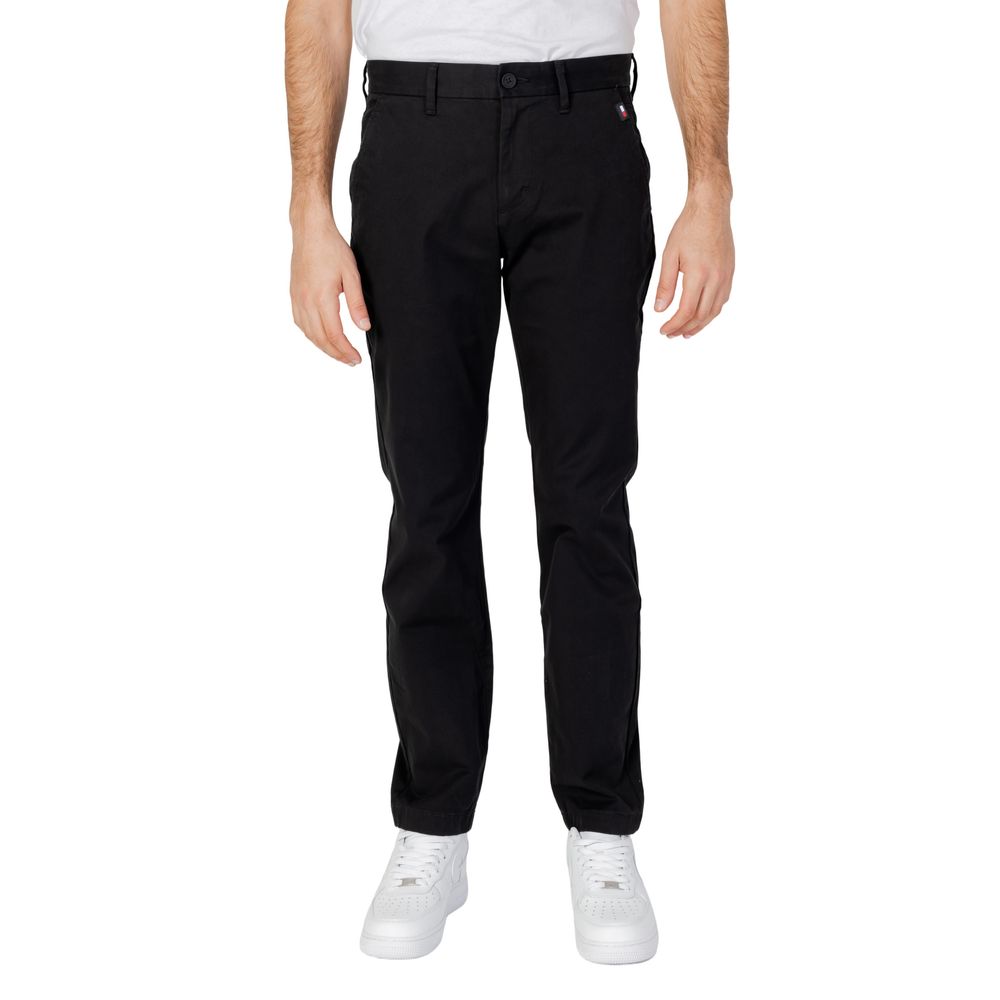 Tommy Hilfiger Jeans Black Organic Cotton Pant Tommy Hilfiger Jeans