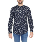 Antony Morato Blue Cotton Pattern Shirt